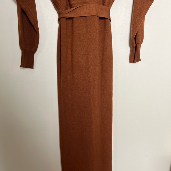 Womens Long Knitted Dress Sexy Wrap Sweater Long Sleeves Occasion Chic Fitted - Picture 16 of 16